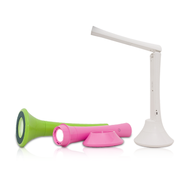 Rechargeable table light with torch