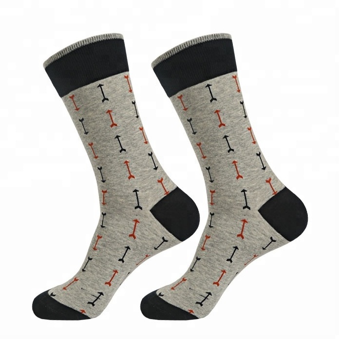 Cheap wholesale custom print colorful dress men socks