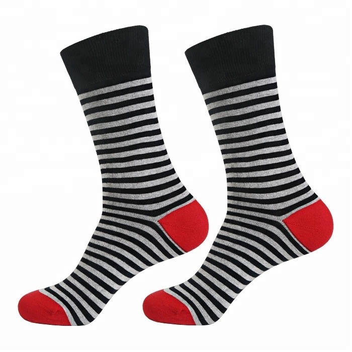 Cheap wholesale custom print colorful dress men socks