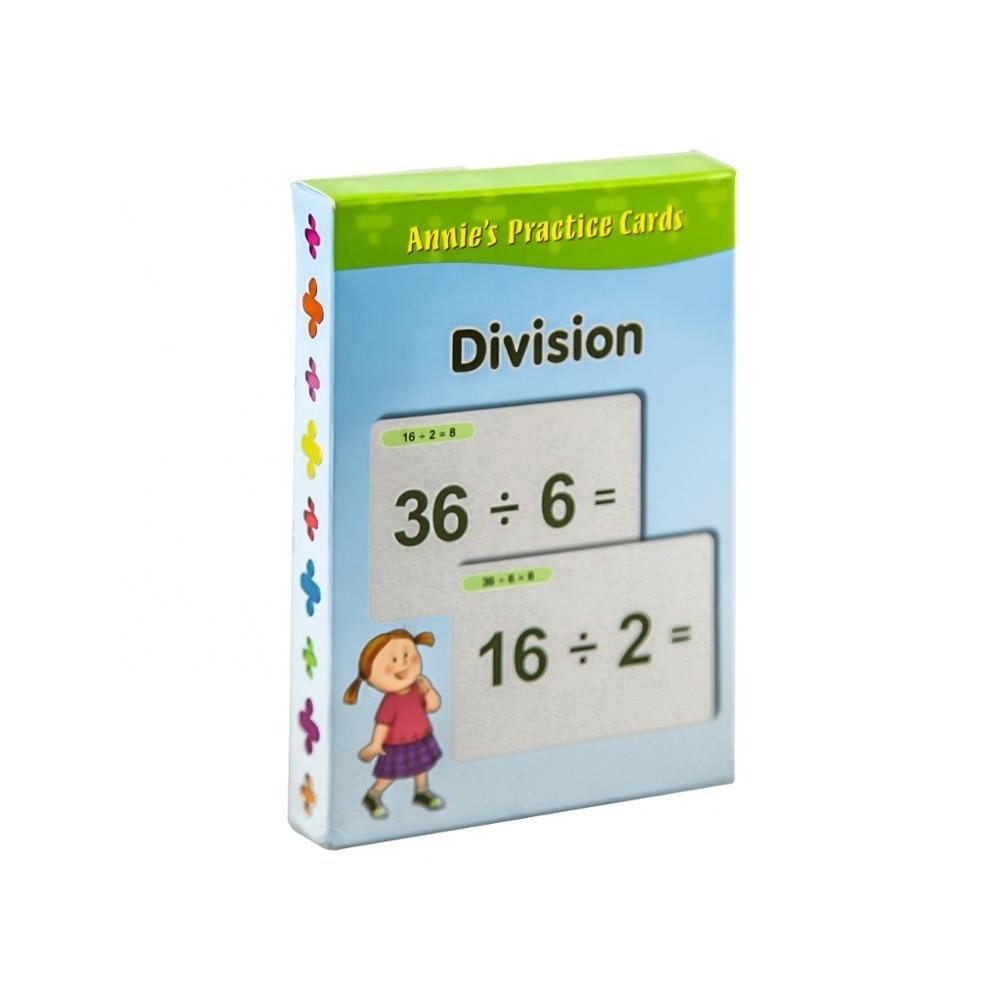 Custom Printed Playing paper Cards Math Flash Card Children Educational flash Cards