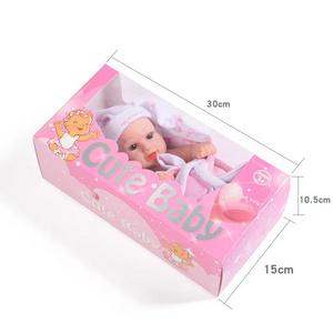 Custom Foldable Corrugated Cardboard Box Doll Children Kids Toy Packaging empty Paper Box with PVC Window