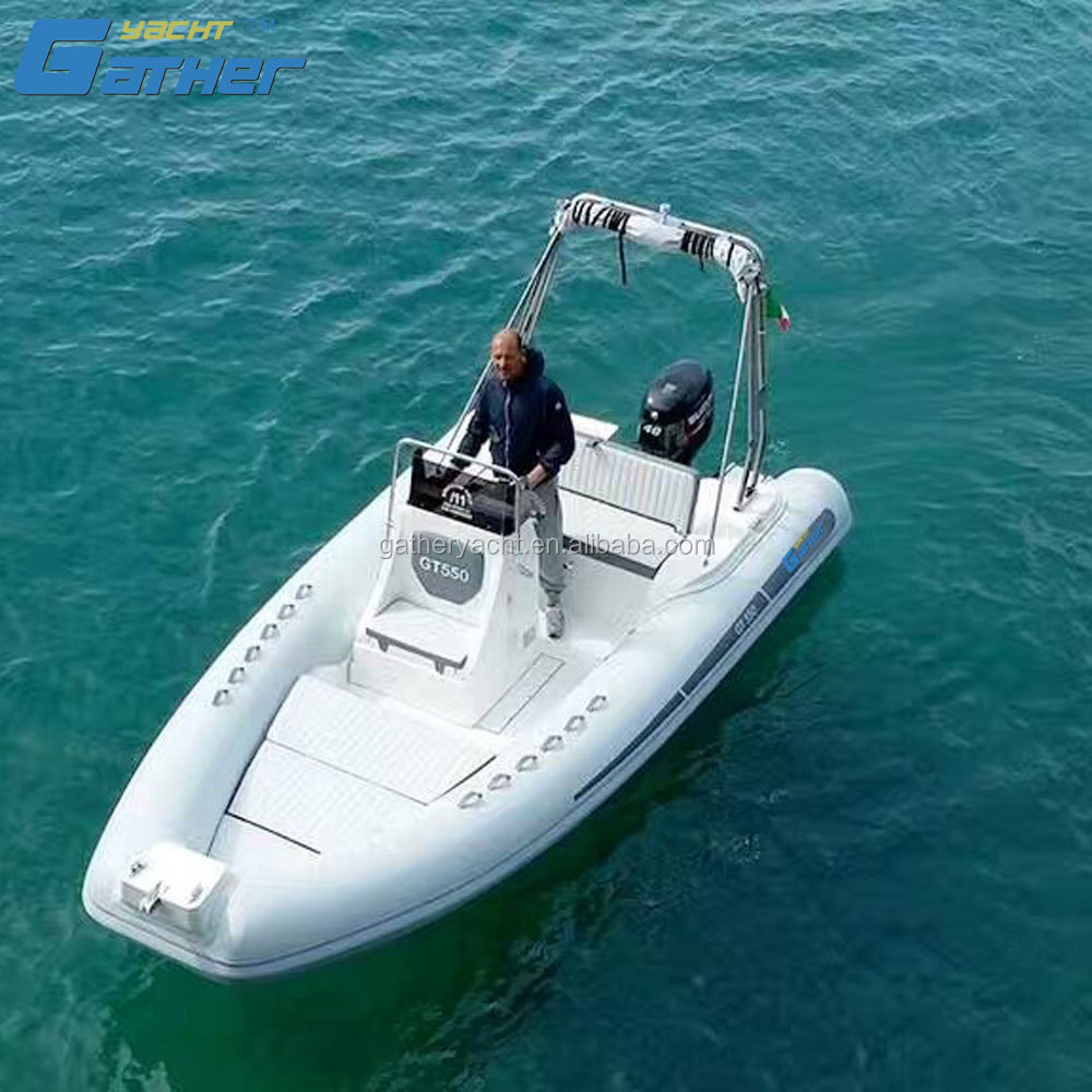 5.5m 17ft catamaran inflatable boat for sale from Gather sport yacht Factory direct sale