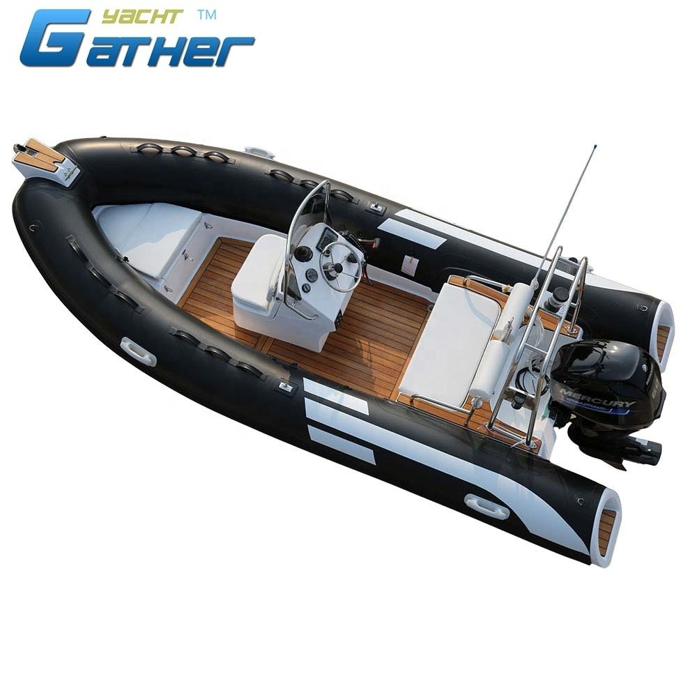 Gather sport CE certificate 16ft 6person China pvc fishing inflatable boats for sale