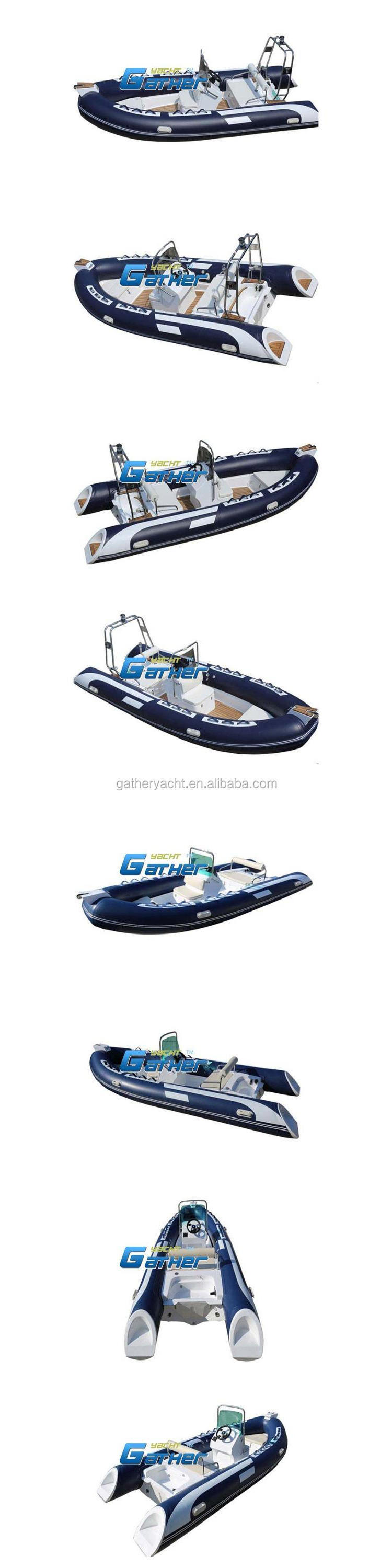 Gather Yacht 16ft Commercial Grade New Style PVC safe fishing boat of inflatable