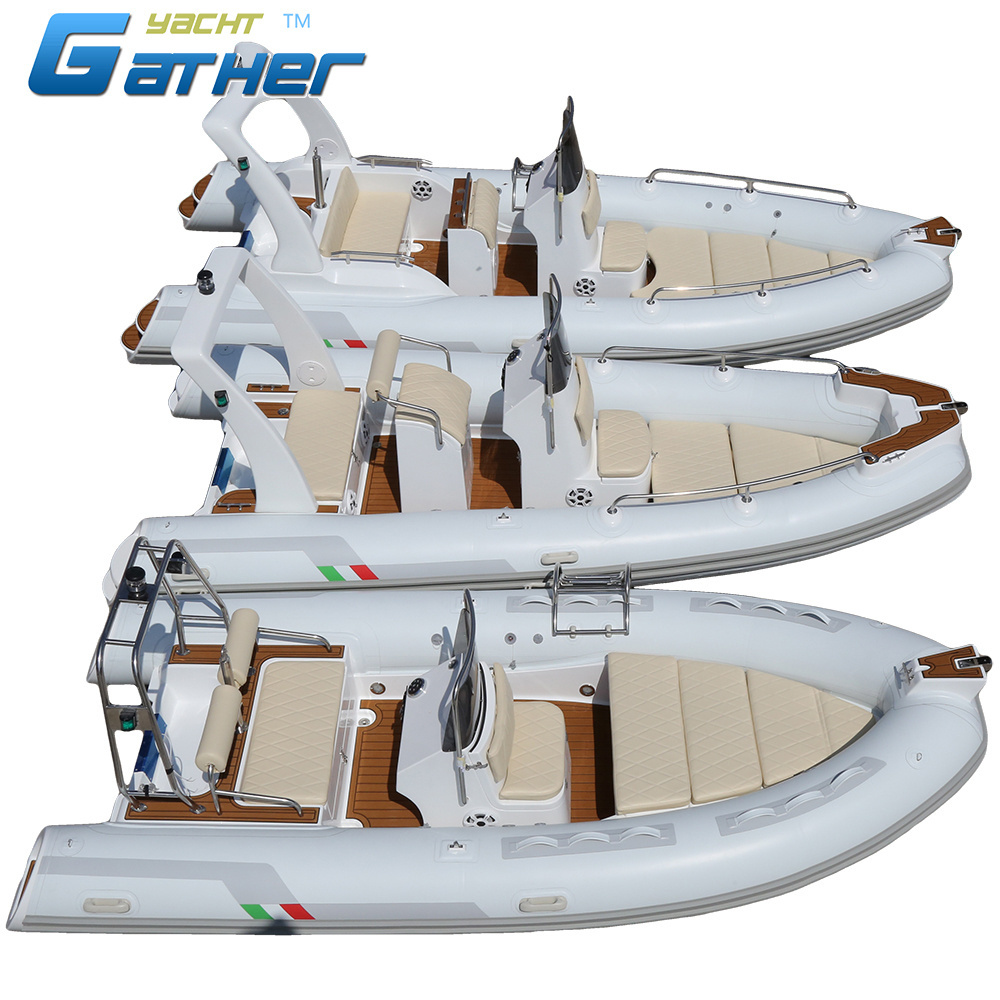 Gather Yacht 16ft Commercial Grade New Style PVC safe fishing boat of inflatable