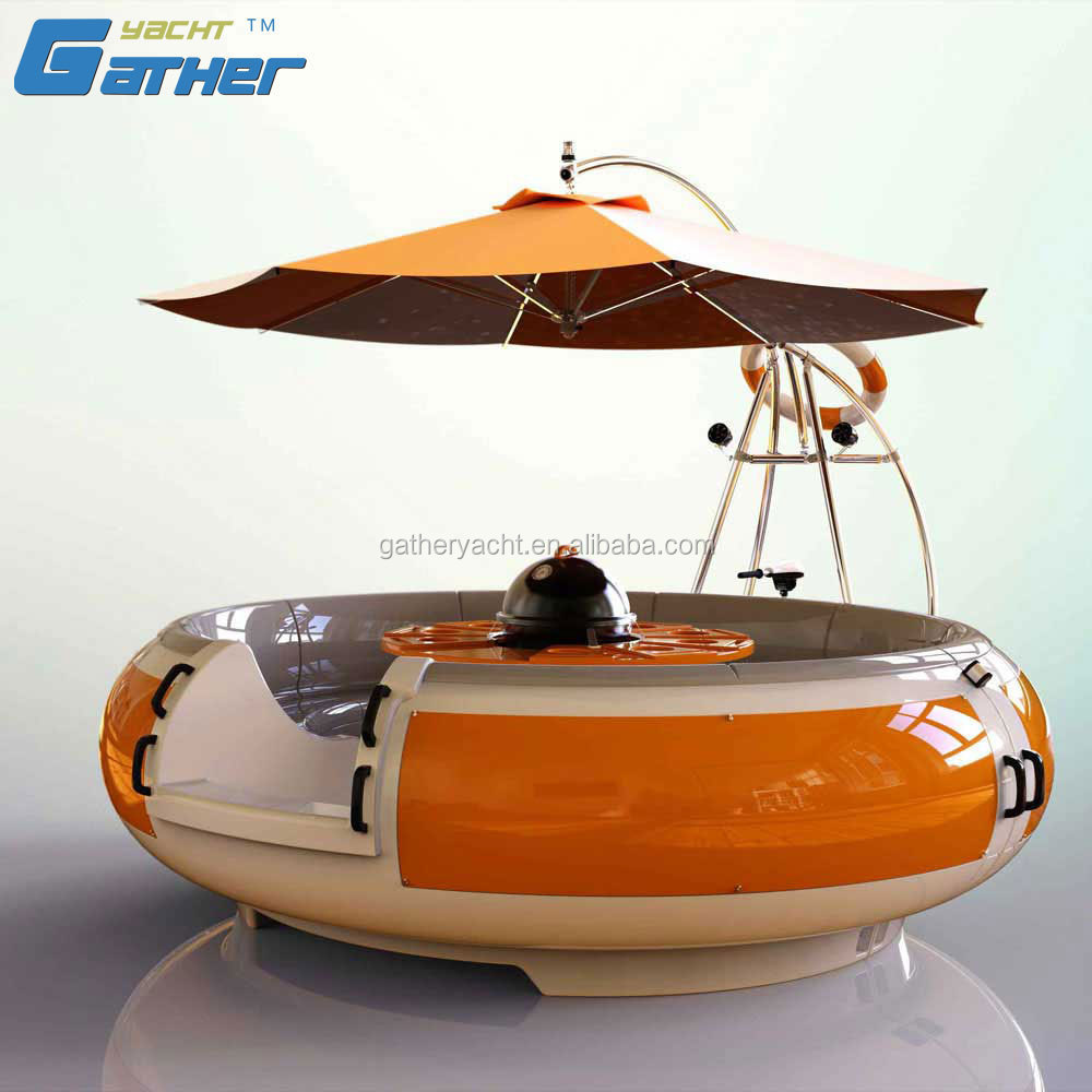 Gather sport bbq donut boat with outboard gasoline engine,bbq donut boat for sale