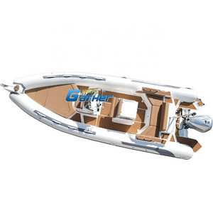 CE 25ft RIB760 C Luxury Yacht Sport RIB Boat RIB Fishing Hypalon Inflatable Boat with Outboard Motors