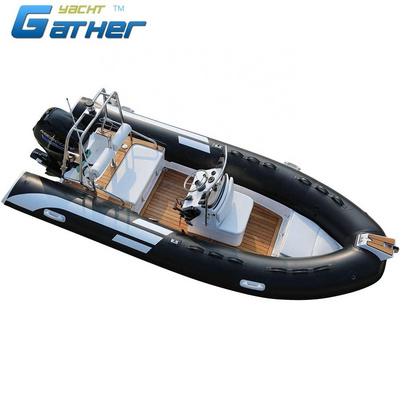 Gather sport CE certificate 16ft 6person China pvc fishing inflatable boats for sale