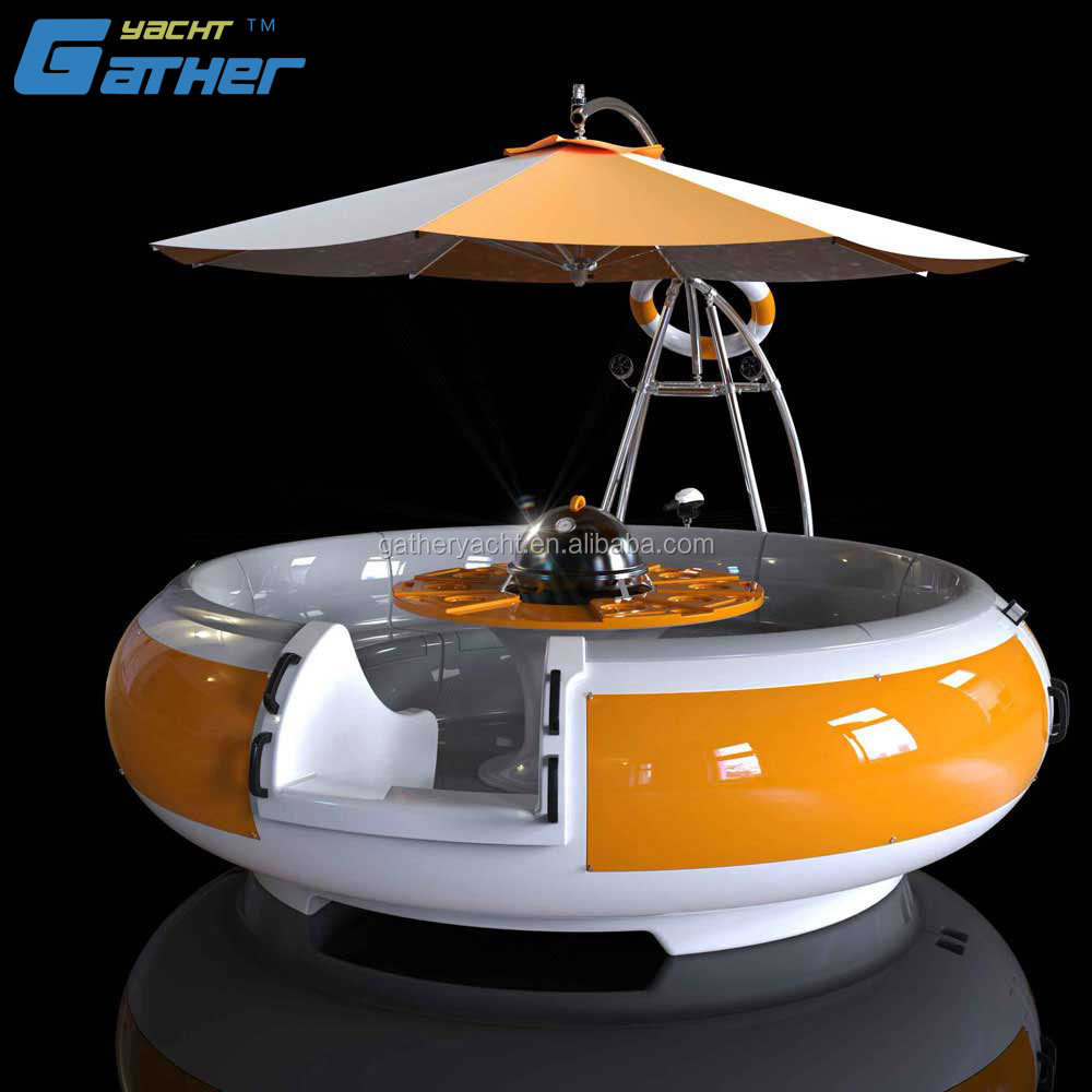 Gather sport bbq donut boat with outboard gasoline engine,bbq donut boat for sale