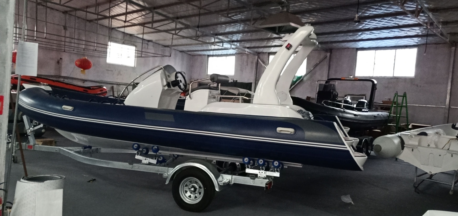 Gather High Quality Reasonable Price  Rigid Inflatable Boat Trailer for 19ft RIB BOAT