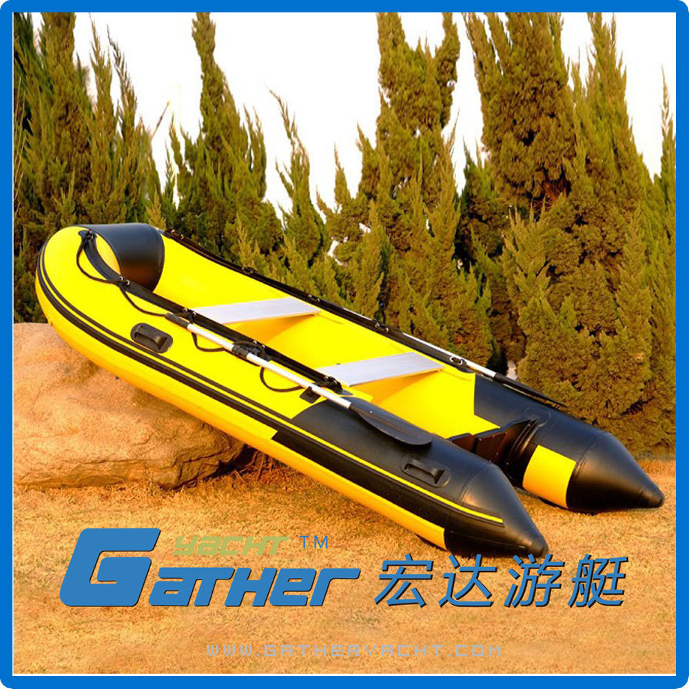 12ft quality hot sale cheap air mat floor inflatable boat for sale from Gather Sport Yacht factory