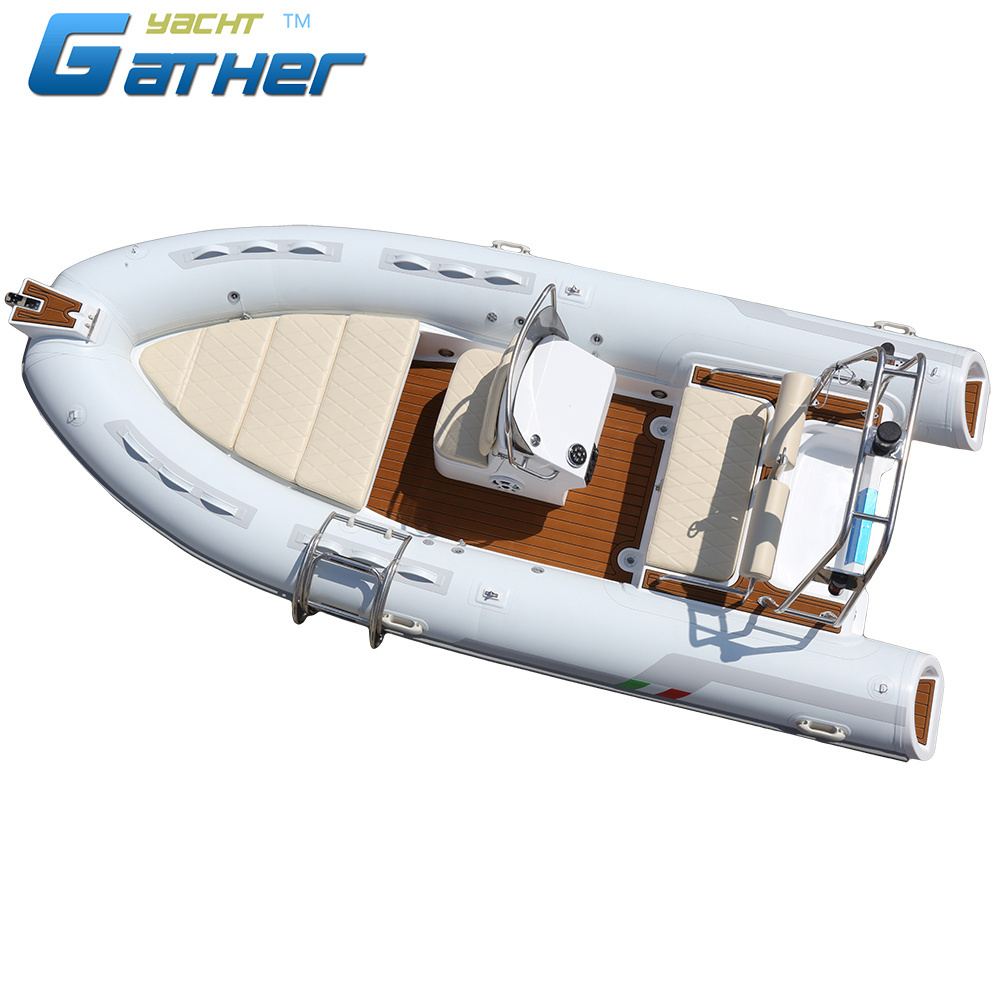 Gather Yacht 16ft Commercial Grade New Style PVC safe fishing boat of inflatable