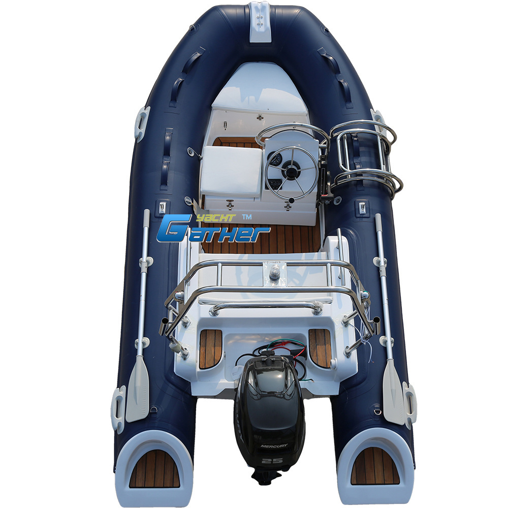 360 12ft Rib Luxury Boats Speed Foldable Rib Boat With Orca Hypalon Tubes RIB360 C with Mercury 25hp outboard engine