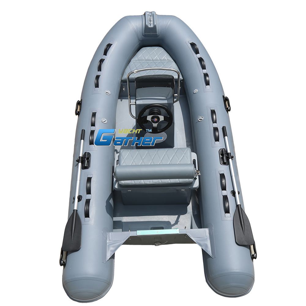 Gather Rib 360 B boat rigid fiberglass inflatable with motor hypalon rigid rib fishing boat rib360 B