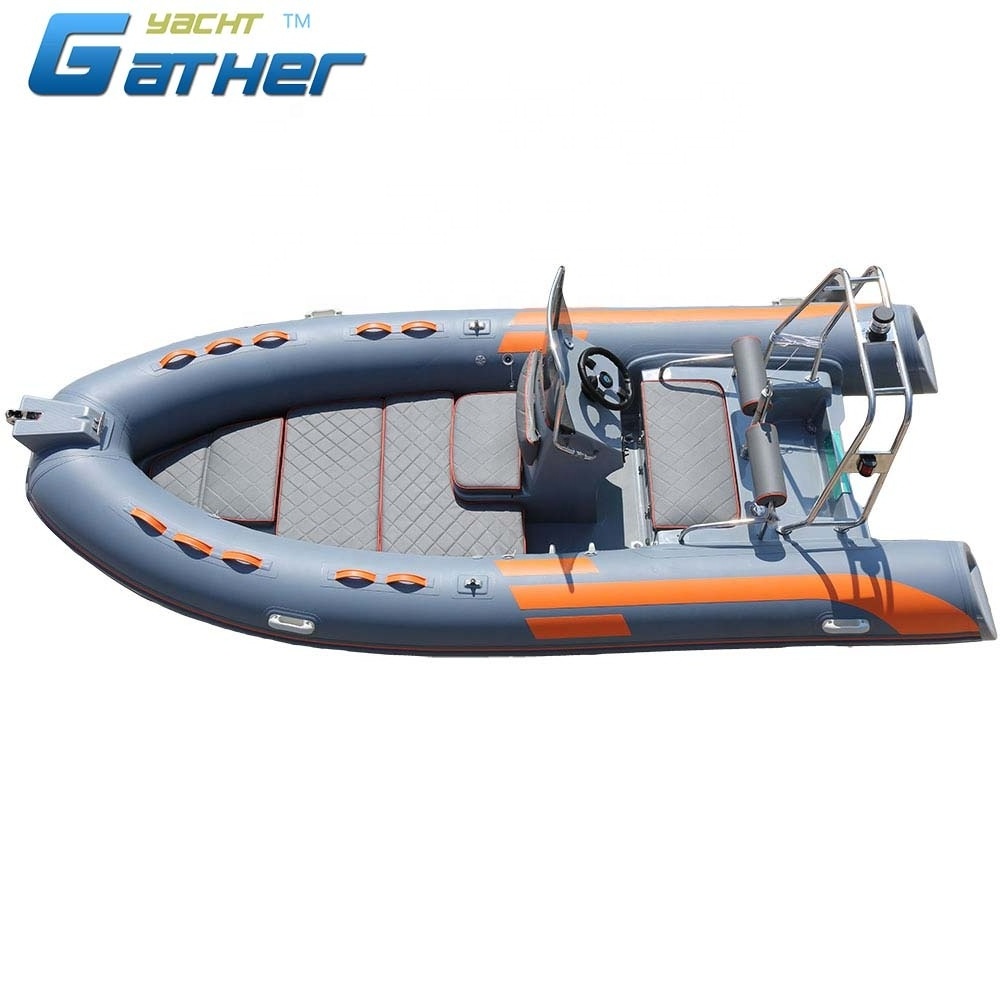 CE RHIB 16ft Rib 480 Boat 8 person Fiberglass hull inflatable rigid RIB boat RIB480 C