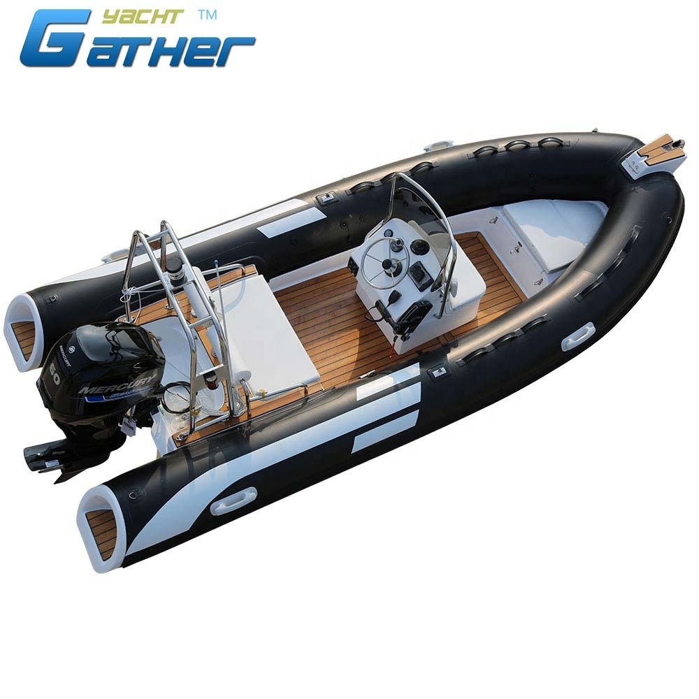 Gather sport CE certificate 16ft 6person China pvc fishing inflatable boats for sale