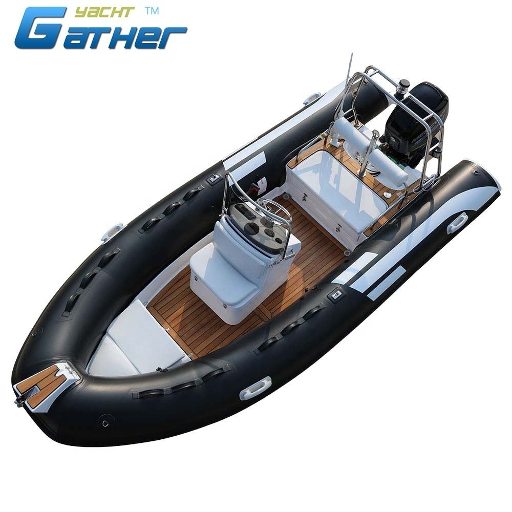 Gather sport CE certificate 16ft 6person China pvc fishing inflatable boats for sale