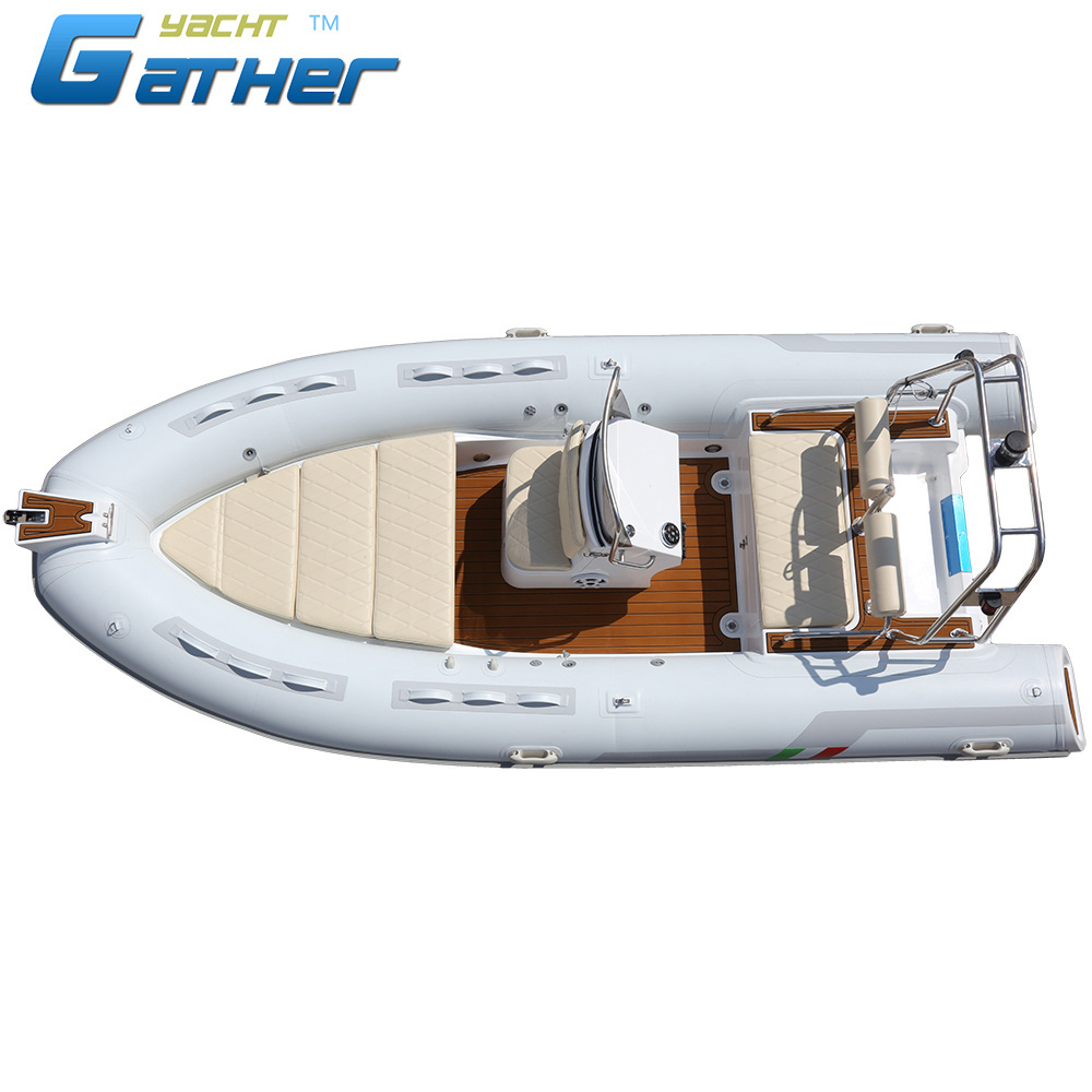 Gather Yacht 16ft Commercial Grade New Style PVC safe fishing boat of inflatable