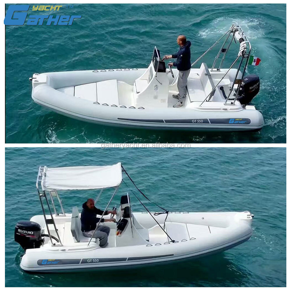 5.5m 17ft catamaran inflatable boat for sale from Gather sport yacht Factory direct sale