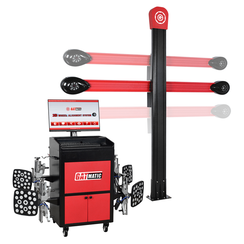 Suspended Type Portable Four Post Car Lift And 3d Wheel Alignment Machine Equipment Full Set