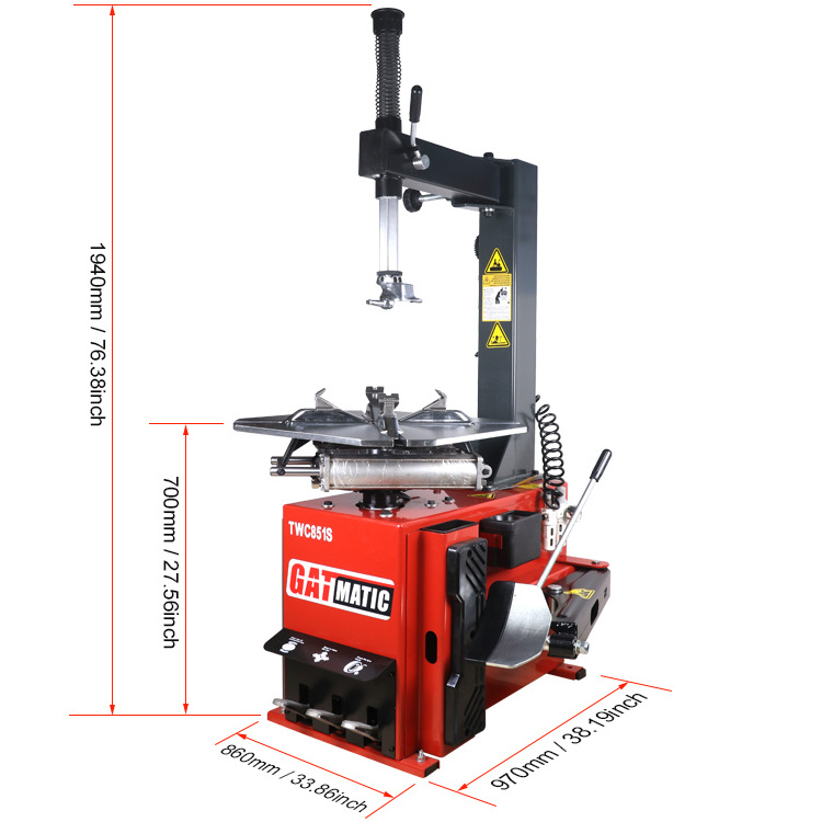 Mobile Portable Manual Swing Arm Tyre Changer Machine Car Balancer And Tire Changer Combo Set