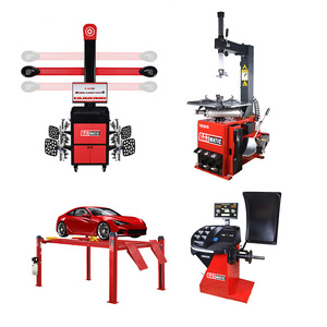 A Full Set Of Car Machine Wheel Alignment Car Maintenance Equipment Tire Balancer Tire Changer Machine  With 4 Post Car Lift