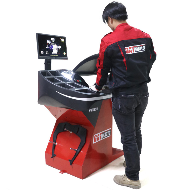 Portable Cheap Automatic Loading Car Vehicle Tire Wheel Balancing Machine Workshop Equipment