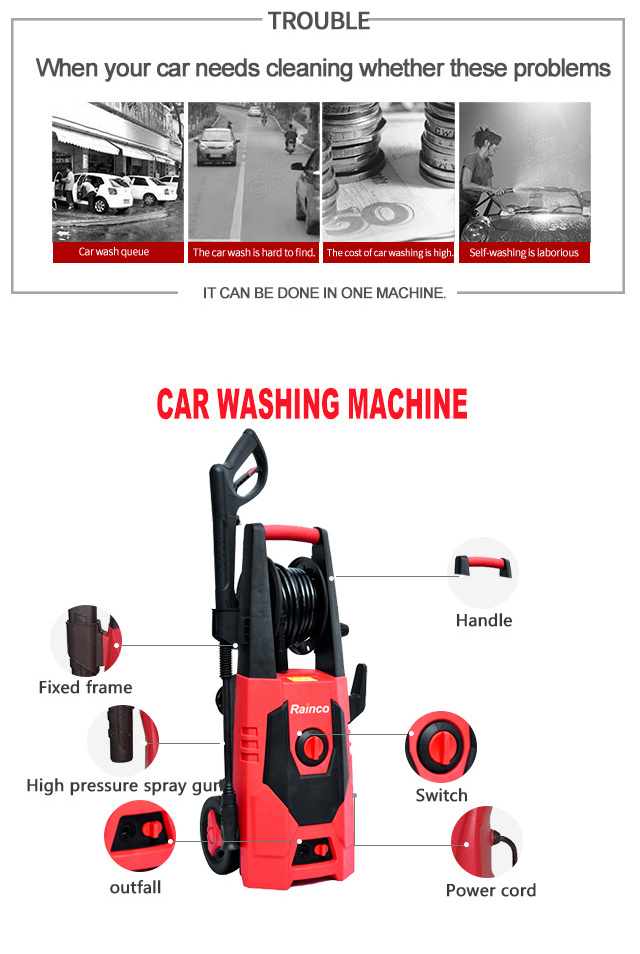 High Quality Cheap Price High Pressure Car Washing Gun Kit Set Automatic Portable Car washer Wash Machine