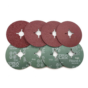 Konaflex 5inch(125mm) Aluminum Oxide Thickening  Vulcanized  Fiber Disc With Cross Hole