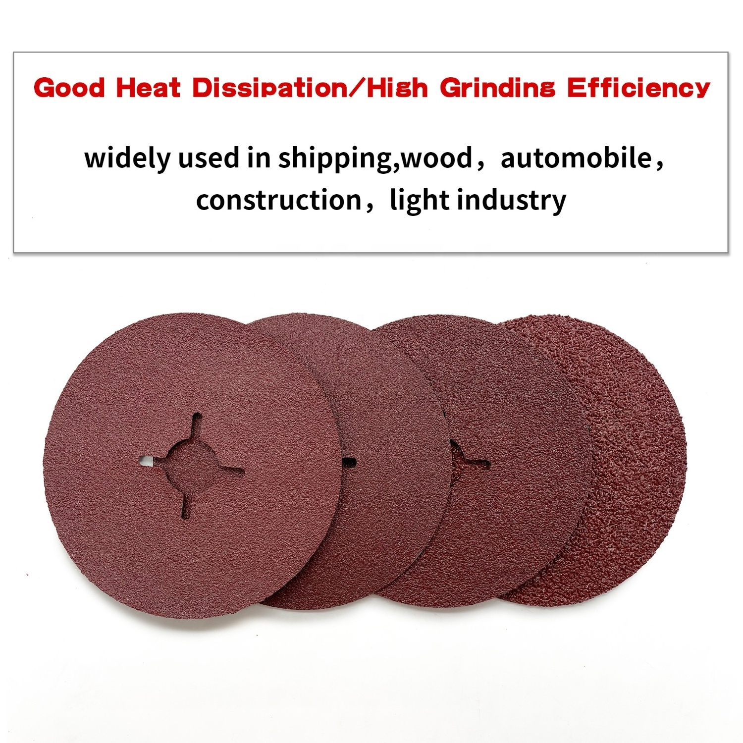 Konaflex 5inch(125mm) Aluminum Oxide Thickening  Vulcanized  Fiber Disc With Cross Hole