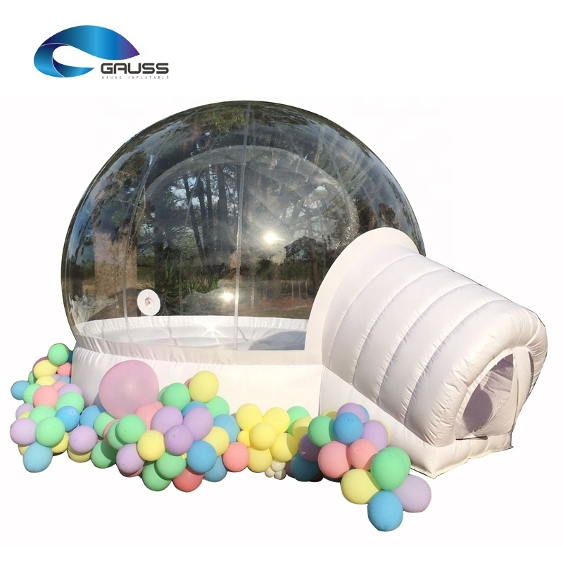 Bounce Bubble Igloo Tent Inflatable Clear Domes Kids House with Bouncy Slide Tunnel Bubble Tent