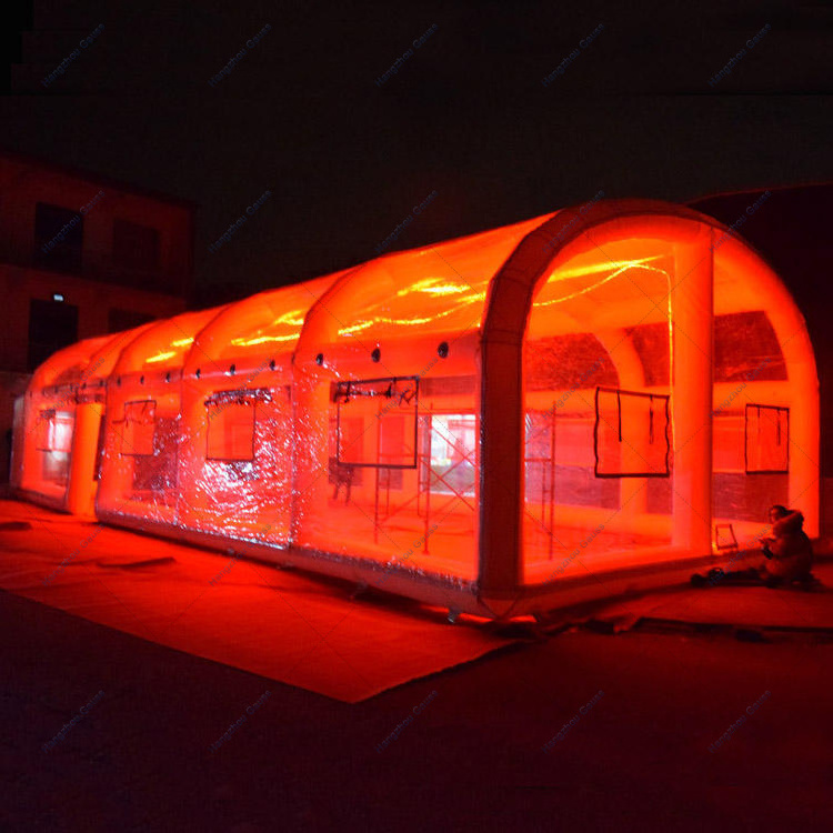 Transparent Club Wedding Tent Party Tent Event Tents with LED Lights Inflatable Nightclub