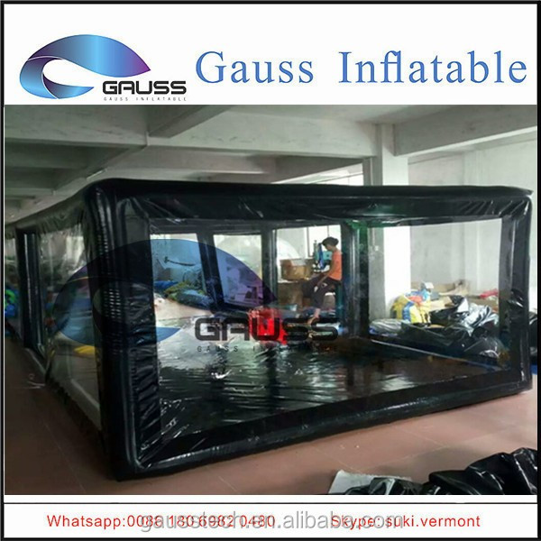 Waterproof inflatable car washing garage tent air tight inflatable car wash tent