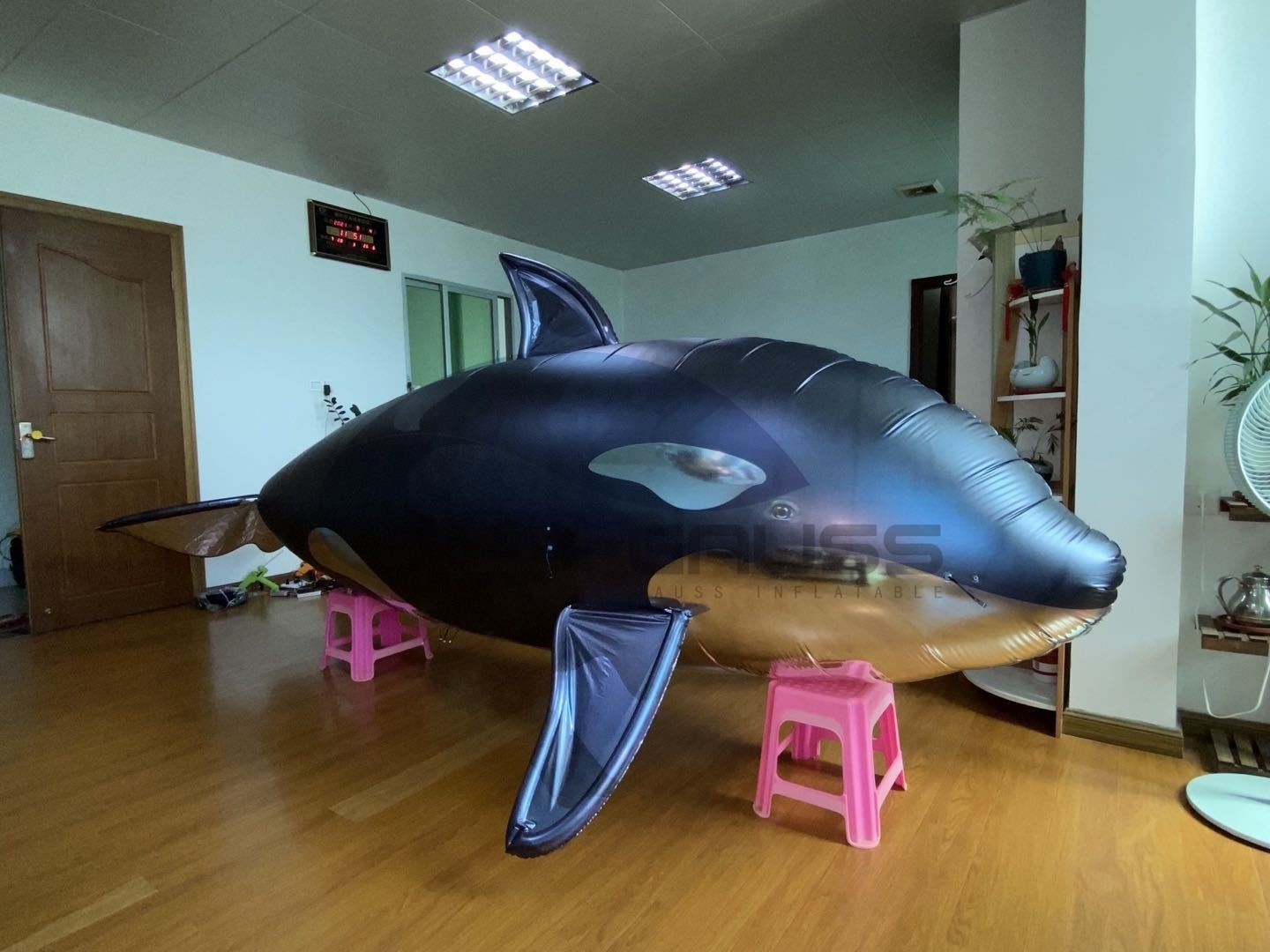 remote control Killer Whale inflatable flying whale balloon for mall show