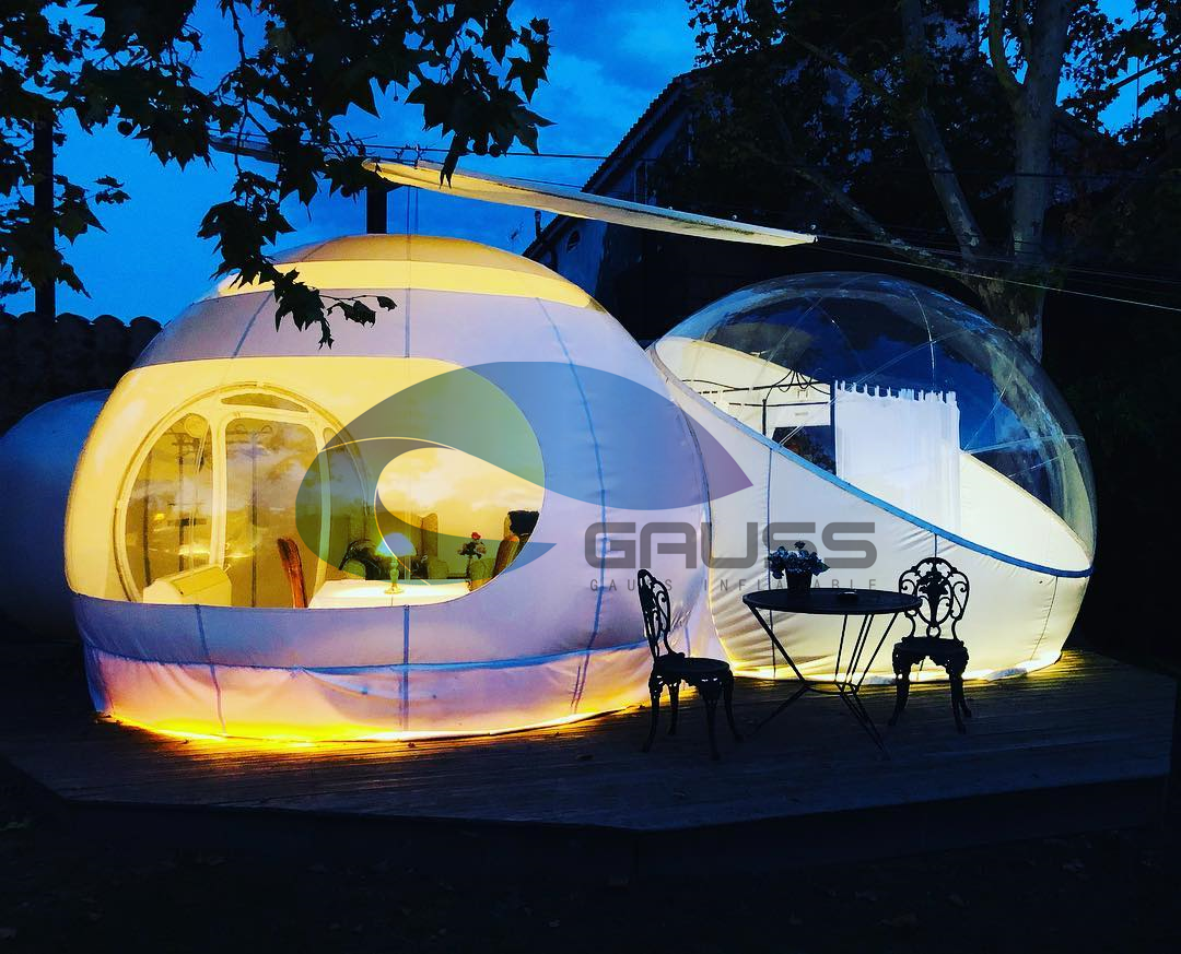 Glamping Lodge Hotel Clear Inflatable Dome Tent Small Igloo House Inflatable Bubble