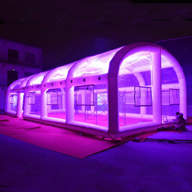 Transparent Club Wedding Tent Party Tent Event Tents with LED Lights Inflatable Nightclub