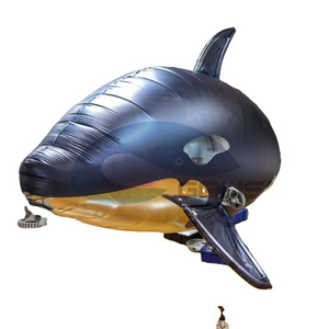 remote control Killer Whale inflatable flying whale balloon for mall show