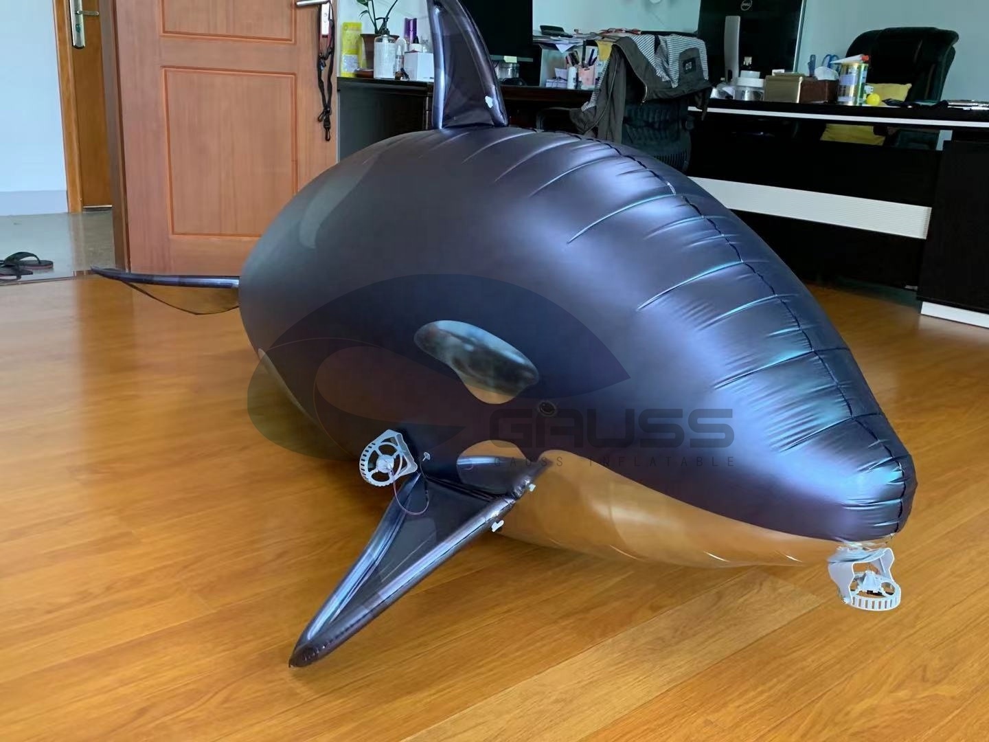 remote control Killer Whale inflatable flying whale balloon for mall show