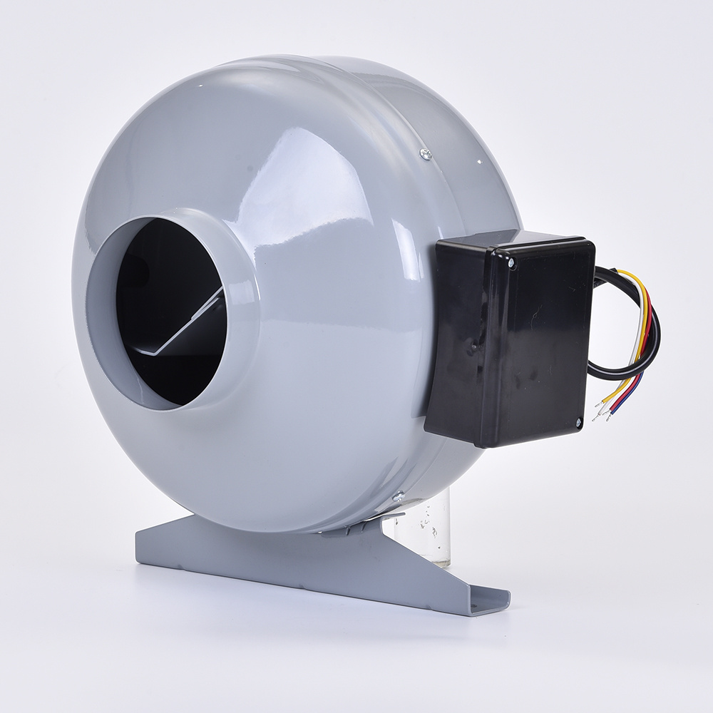 DC 160mm 24V brushless inline duct fan centrifugal blower pipe type exhaust centrifugal fan with housing