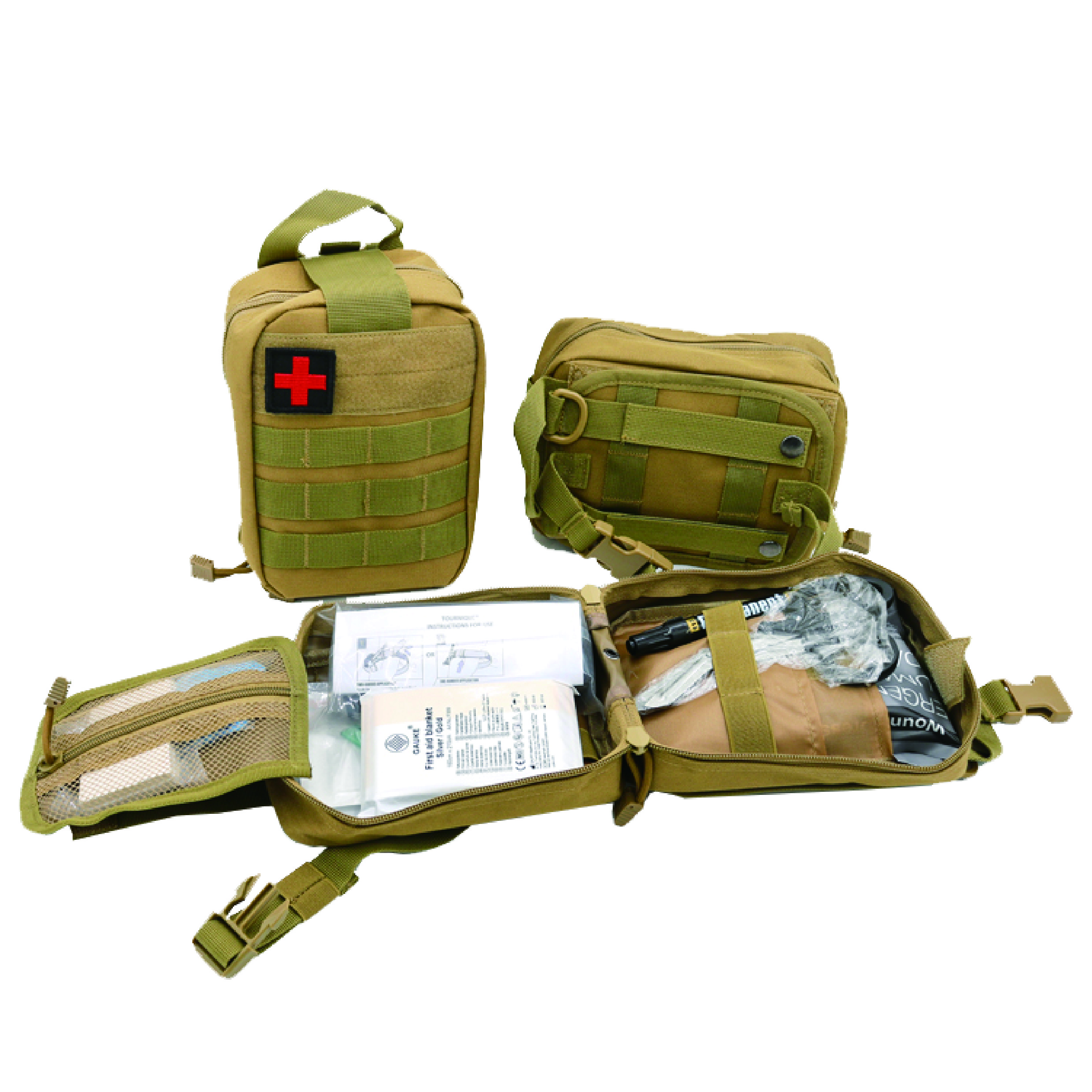 Professional Rescue Survival Gear Tool Tactical Emergency First Aid Kit Pouch Trauma Combat Kit