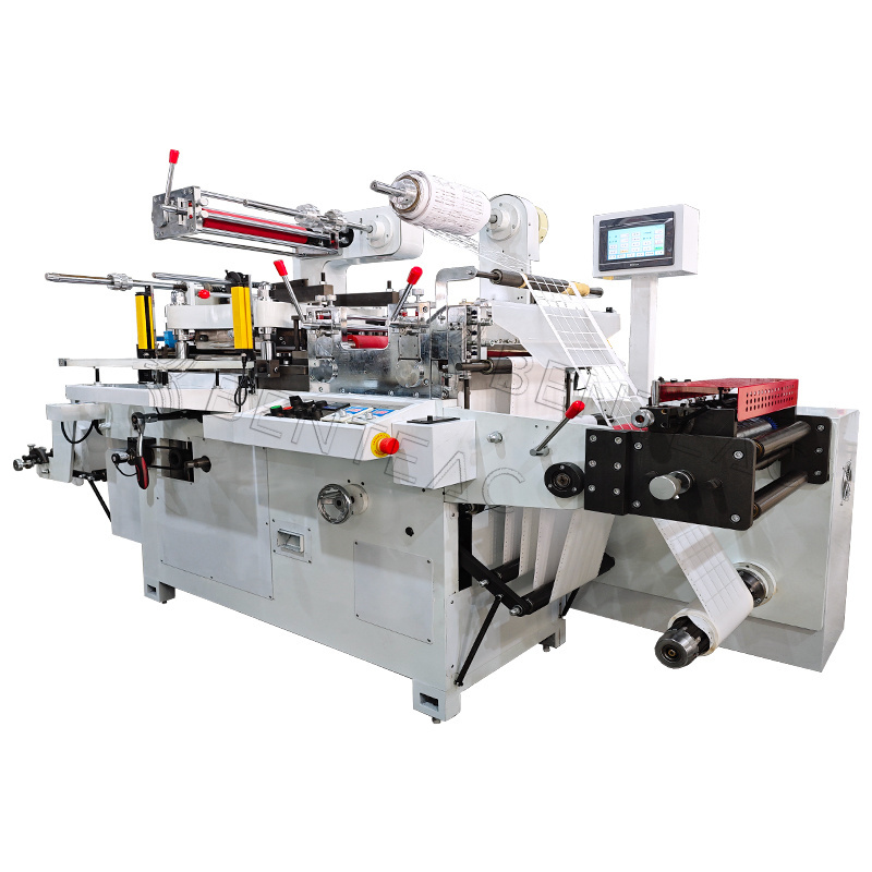 Automatic flatbed die cutting slitting machine for thermal roll label roller paper blank die cutting machine