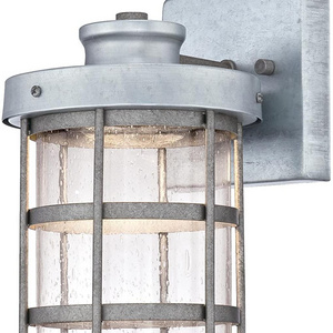 Outdoor Wall Lantern Modern Exterior Light Fixture White Finish With Seeded Glass Lamp For Porch Garage