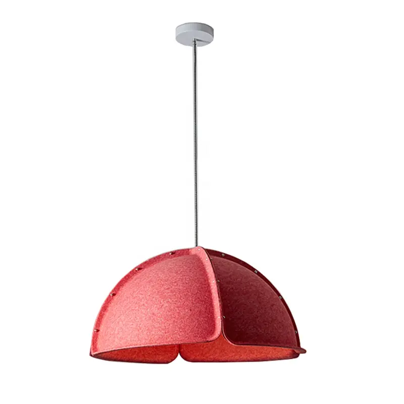 Hot Selling PET Felt Lampshade DIY E27 Bulb Colorful Round Pendant Light For Restaurant Hotel Home Decor