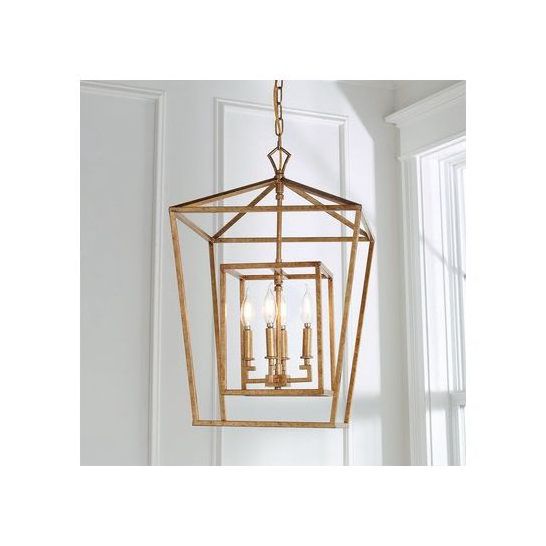 4-light Farmhouse rustic chandelier with adjustable height in wood and metal materials pendant lamp for hallway dining room