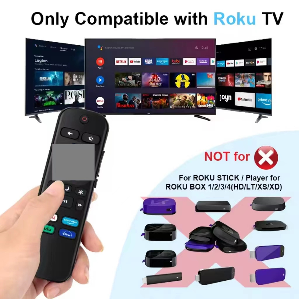 RC280 RC282 Universal Backlight Ir with Shortcuts Remote Control work for R oku Hisense Sharp TCL Smart TV