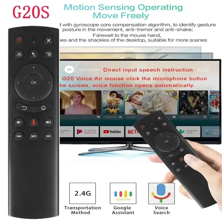 GAXEVER G20BTS Plus G20S PRO 2.4G Universal Voice Remote Control Backlit Air Mouse Gyroscope Use for H96 Max Android TV BOX