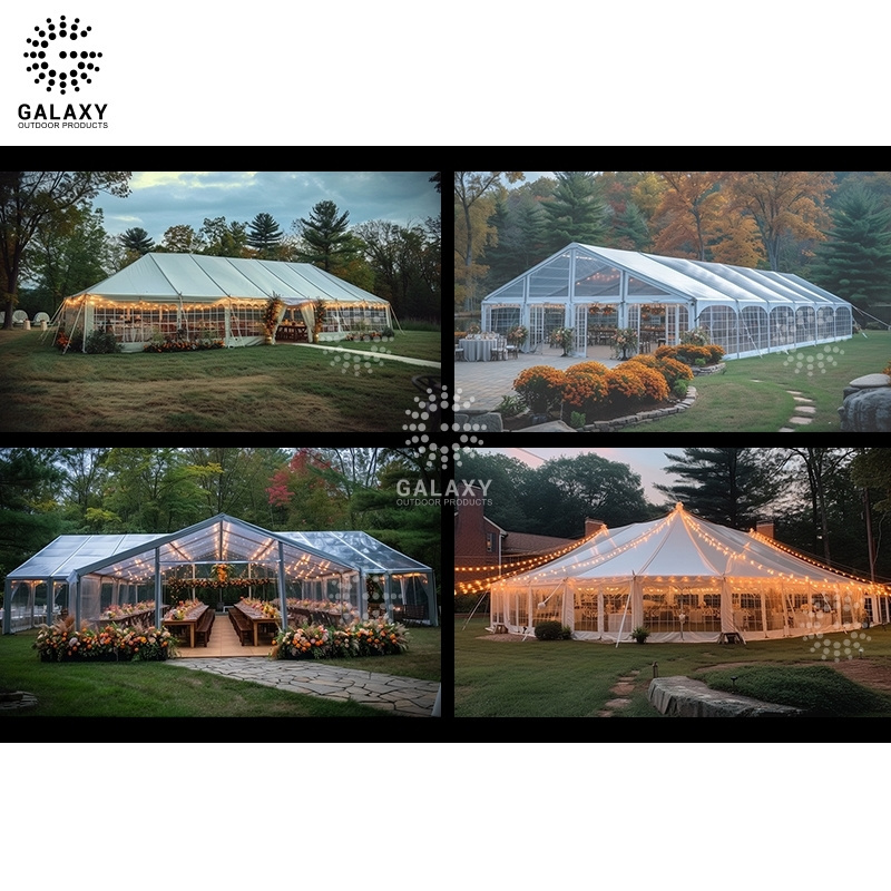 Commercial tent canopy outdoor tents 6x6 reception tent with themed decorations