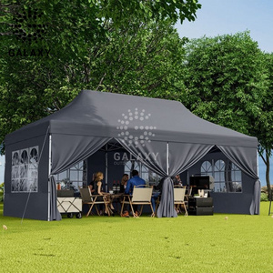 Fast shipping black waterproof exhibition tents  3x3 3x6 outdoor folding gazebo tent with sides for events