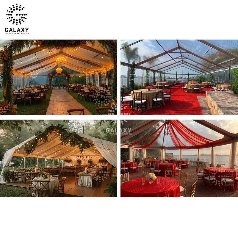 Commercial tent canopy outdoor tents 6x6 reception tent with themed decorations