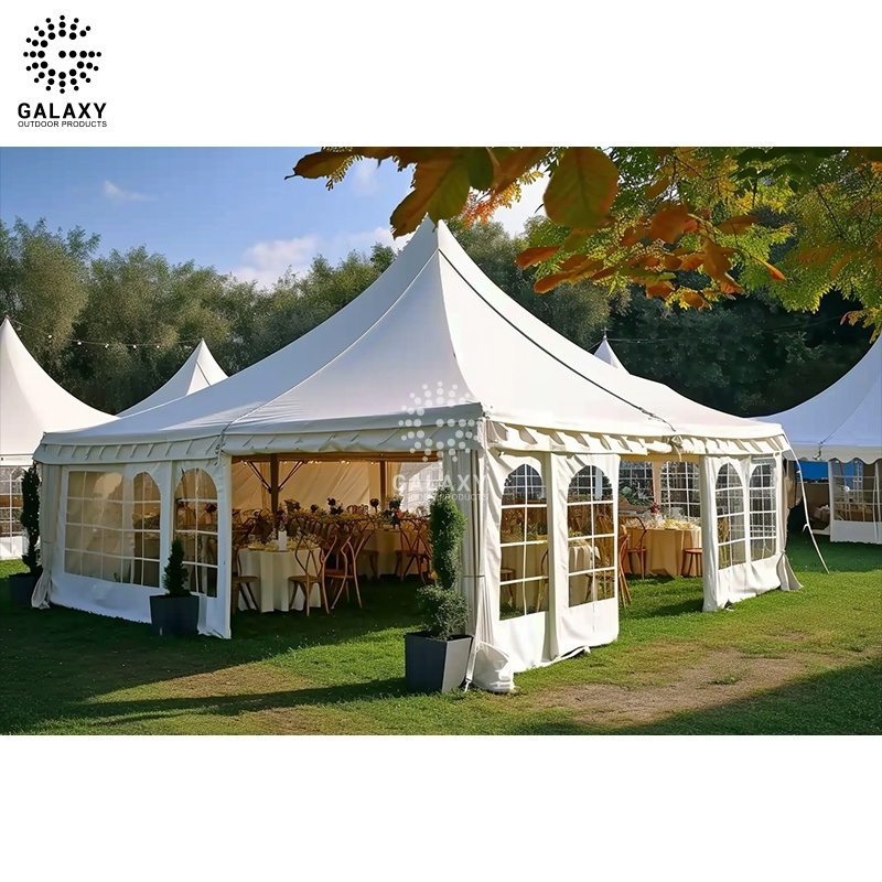 Quick to set up aluminum frame pvc cover 7x7 shed shelter canopy tent steel structure design